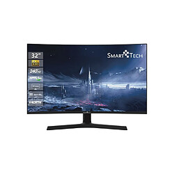 Smart Tech Ecran PC 32" (80 cm) Gaming incurvé 1500 R, Dalle VA, Résolution FHD: 1920 * 1080, 240Hz, 1ms, HDMI 2.1, USB