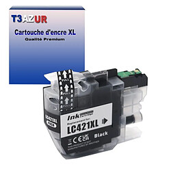 T3AZUR- Cartouche compatible avec Brother LC421 XL pour Brother DCP-J1050DW, DCP-J1140DW, DCP-J114DW, DCP-J1800DW Noire