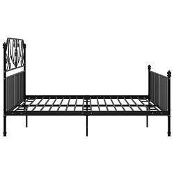 Avis vidaXL Cadre de lit sans matelas noir métal 180x200 cm