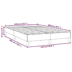 vidaXL Cadre de lit Cappuccino 120x200 cm Similicuir pas cher