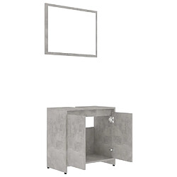 Acheter vidaXL Ensemble de meubles de salle de bain Gris béton Aggloméré