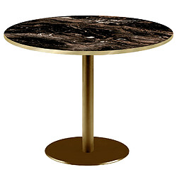 Restootab Table Ø120cm Rome bistrot marbre veiné glossy