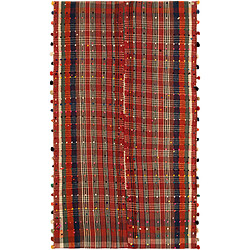 Vidal Tapis de laine 214x124 rouge Jajim