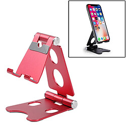 Wewoo Support pour tablette de bureau mobile en alliage d'aluminium ROOSTAND R2 à double pliage paresseuxtaille 6.4x7x9cm Rose rouge 