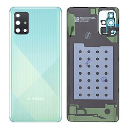 Cache Batterie D'origine Samsung Galaxy A71 Bleu Prisme Crush Cache Batterie D'origine Samsung Galaxy A71 Pièce de Remplacement bleu