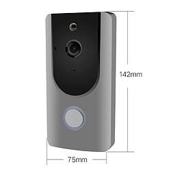 Wewoo Interphone vidéo Caméra de sécurité Home HD 720P Intercom de sonnette Smart WiFi, carte de soutien TF & vision nocturne & application de détection PIR pour IOS & Android gris