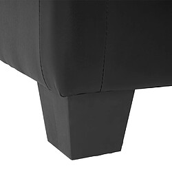 Mendler Canapé-élément pouf repose-pied Lyon, modulaire, simili-cuir ~ noir pas cher