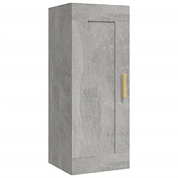 vidaXL Armoire murale Gris béton 35x34x90 cm Bois d'ingénierie