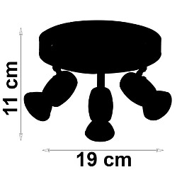 Acheter Sampa Plafonnier design Alliage 3 ampoules métal blanc chromé compatible LED