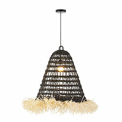 Suspension Thai Natura Noir Beige Sisal 50 x 60 x 60 cm