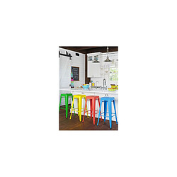 Acheter ICONIK INTERIOR Tabouret de bar - Design industriel - 76cm - Stylix Vert pastel