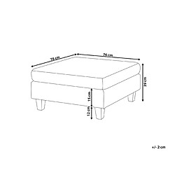 Avis Beliani Ottoman en tissu gris clair UNSTAD