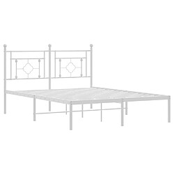 Acheter Maison Chic Cadre/structure de lit métal et tête de lit pour adulte - Lit Moderne Chambre blanc 140x200 cm -MN82822