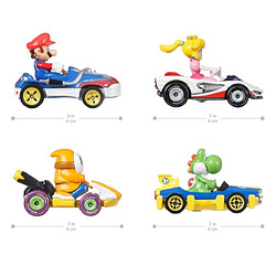 Ludendo Hot Wheels - Coffret de 4 véhicules Mario Kart