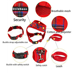 Universal Fournitures pour animaux domestiques Ensemble de ceintures pour chiens Vestes pour animaux domestiques Ceinture de soutien en polyester Ceinture de poitrine Boucle Conception pour ajuster la taille de la poitrine | Ligne rouge (rouge)