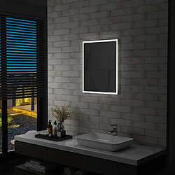 Maison Chic Miroir mural à LED, Miroir murale de salle de Bain 50x60 cm -MN39329