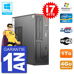 PC Fujitsu Esprimo E520 DT i7-4770 RAM 4Go Disque 1To Graveur DVD Wifi W7 - Occasion