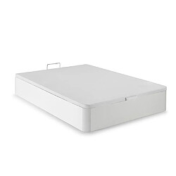 Avis Vente-Unique Ensemble 140 x 190 cm sommier coffre blanc + matelas mousse HD mémoire de forme et tissu 3D respirant ép.18cm - HEAVEN de DREAMEA