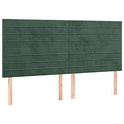 Acheter vidaXL Sommier à lattes de lit et matelas Vert foncé 180x200cm Velours