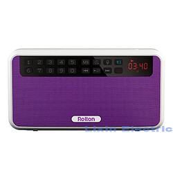 Acheter Universal Haut-parleur stéréo Bluetooth portable FM Radio Clear Bass Haut-parleur double rail TF Card USB Music Player LED Torche | Haut-parleur Bluetooth FM Radio | Haut-parleur FM Music Player(Violet)