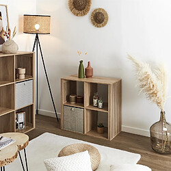 The Home Deco Factory Etagère de rangement 4 cases Saulk - Marron