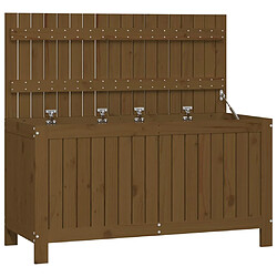 Helloshop26 Coffre boîte meuble de jardin rangement 115 x 49 x 60 cm bois pin marron miel 02_0013102 