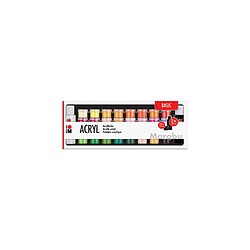 Marabu Set de peinture acrylique BASIC, 32x 3,5 ml/2x 59 ml () 