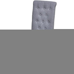 Avis Maison Chic Lot de 6 Chaises à manger,Chaise pour cuisine gris clair tissu -MN20657