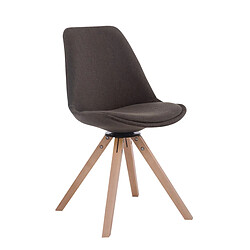 Decoshop26 Chaise de salle à manger x1 chaise visiteur assise pivotant à 360° en tissu gris foncé piètement en bois carré clair 10_0003475 