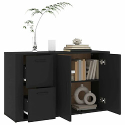 Maison Chic Buffet,Meuble de Rangement,commode pour salon,Cuisine Noir 100x33x59,5 cm Bois d'ingénierie -MN29020 pas cher