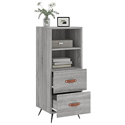 Avis vidaXL Buffet Sonoma gris 34,5x34x90 cm Bois d'ingénierie