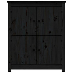 Maison Chic Buffet,Meuble de Rangement,commode pour salon,Cuisine Noir 83x41,5x100 cm Bois massif de pin -MN21987 pas cher