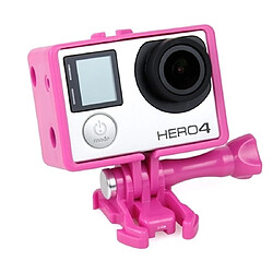 Wewoo Cadre de protection Magenta pour GoPro Hero 4 / 3+ / 3 Boîtier de BacPac Frame 