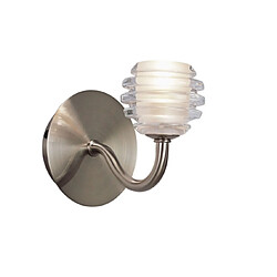 Luminaire Center Applique murale Sphere Nickel satiné Coloris : Nickel satinéColoris de l'abat jour : Givré,TransparentNombre d'ampoules : 1Type d'ampoule : G9Puissance max par ampoule (W) : 33Ampoules incluses : OuiIP : 20Hau