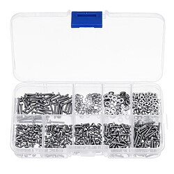 Acheter Wewoo Visserie Kit d'écrou à rondelle hexagonale à six pans creux en acier inoxydable 600 PCS M2 304