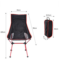 Acheter Wewoo Chaises de plage Fauteuil camping pliant portatif en plein air inclinaison dossier d'alliage d'aluminium pêche chaise