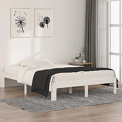 vidaXL Cadre de lit sans matelas blanc 135x190 cm 