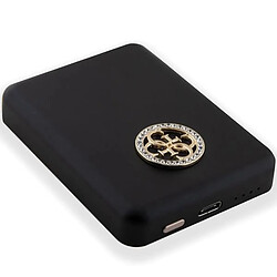 Acheter Riffi Guess 15W Fast Power Bank 5000mAh 1x USB-C with MagSafe Strassed 4G Logo Black