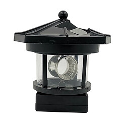 Acheter Phare Solaire Lampe Rotative LED Lumière Solaire Jardin Jardin Pelouse Décor Noir