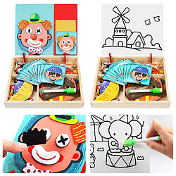 Universal Puzzle magnétique en bois pour enfants Tableau à dessiner Puzzle Conte de fées Bébé Éducation Apprentissage Jouets Cadeaux |