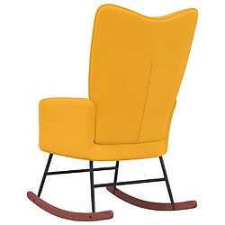 Acheter Maison Chic Chaise à bascule | Fauteuil Relax, design moderne Jaune moutarde Velours -GKD67998