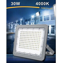 Tradex LED POUR L'EXTÉRIEUR GRIS 30W IP65 6500K 4000K 3000K FS30W Projecteur Led Pour L'extérieur Gris 30w Ip65 6500k 4000k 3000k Fs30w -blanc Naturel-