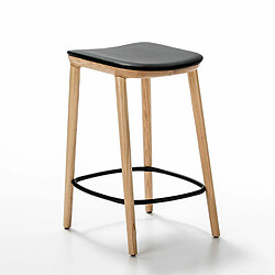 Tabouret Thai Natura Noir Métal Bois de frêne 41 x 67 x 47 cm