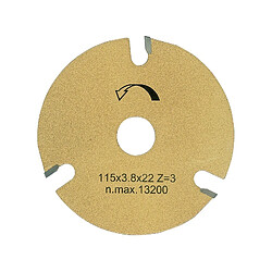 Leman Disque Ø 115 x 38 x 22 mm 3 dents pour bois panneau et plateau