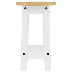 vidaXL Tabourets de bar lot de 2 blanc bois massif de pin pas cher