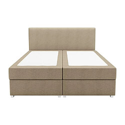 Avis Vente-Unique Ensemble complet boxspring tête de lit + sommier + matelas + surmatelas - 180 x 200 cm - Tissu - Beige - ONAN de YSMÉE