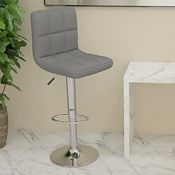 vidaXL Tabouret de bar Gris clair Tissu