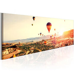 Decoshop26 Tableau toile de décoration murale impression premium en partie sur châssis en bois motif Balloon Rides 150x50 cm 11_0018059