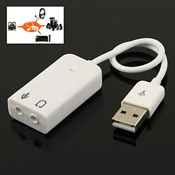 Wewoo Carte Son USB blanc Adaptateur audio USB 7.1 canaux