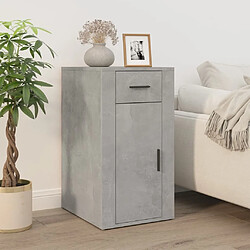 vidaXL Armoire de bureau Gris béton 40x49x75 cm Bois d'ingénierie 